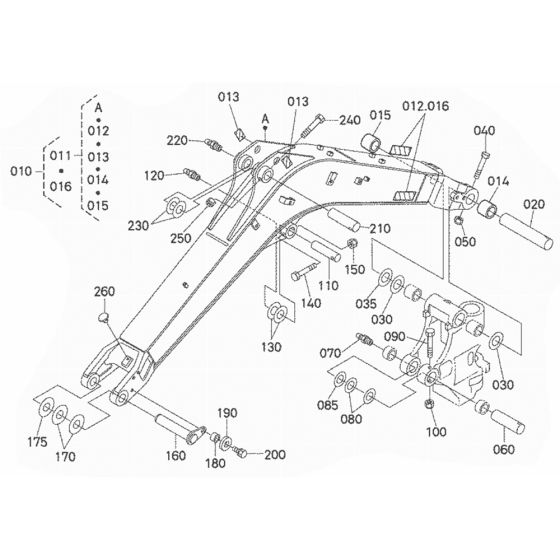 Boom Assembly for Kubota U35S
