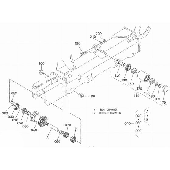 Track Roller Assembly for Kubota
