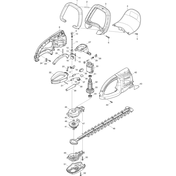 Makita UH4570 Assembly