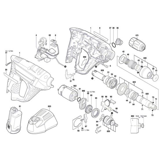 Rotary Hammer Assembly for Bosch