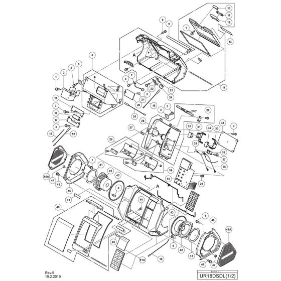 Main Assembly for Hikoki UR18DSDL