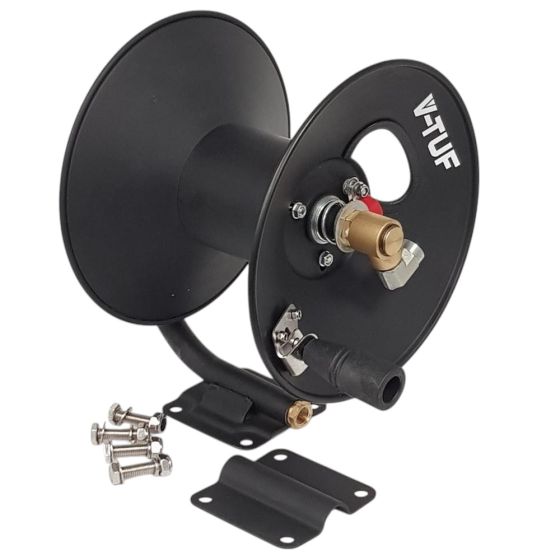 Manual Wind V-Tuf Black Hosereel - 20m (3/8 1w Hose) - V-TUF Pressure Washer Parts - V5.1203