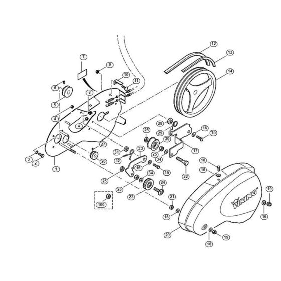 Drive Assembly for VH 500 VH Tillers