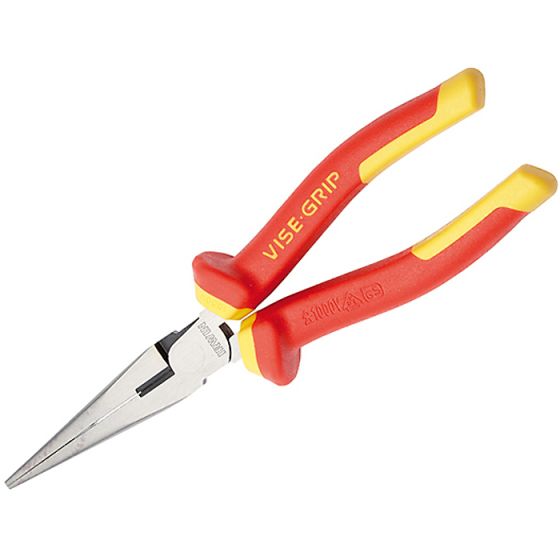 Long Nose Pliers High Leverage VDE 200mm (8in) by IRWIN - 10505869