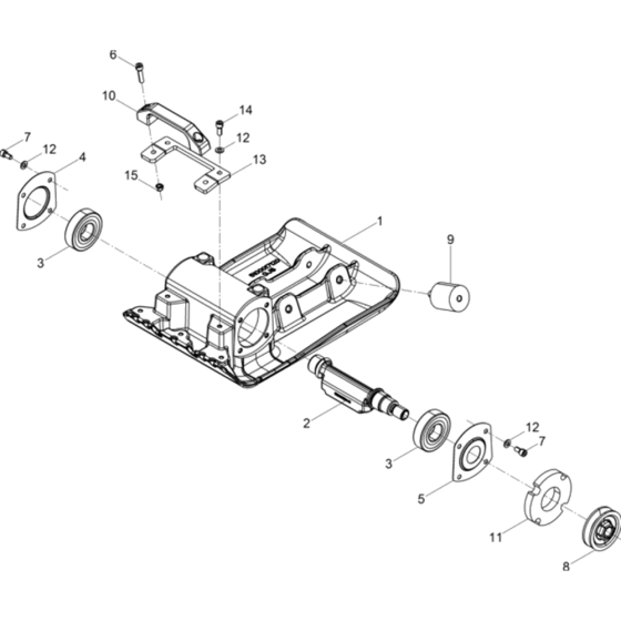 Baseplate Asssembly for Wacker VP1030A 5100018357 (Honda) Rev. 100 Forward Plate Compactors