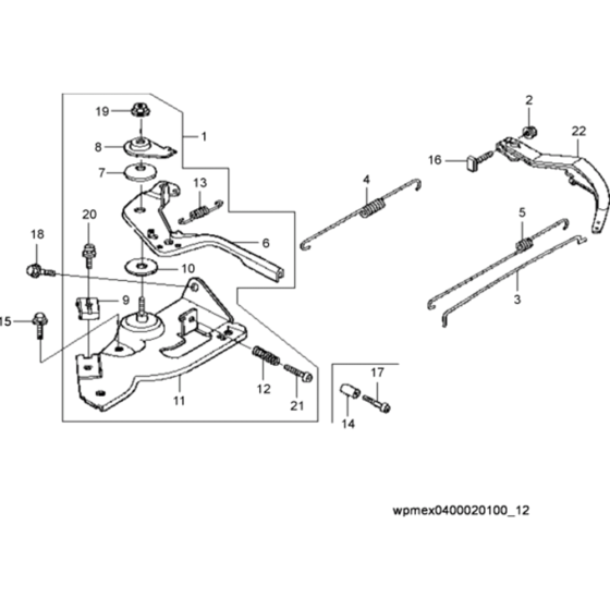 Throttle Control Assembly for Wacker VP1135A 5000009057 (Honda) Rev.113 Forward Plate Compactor