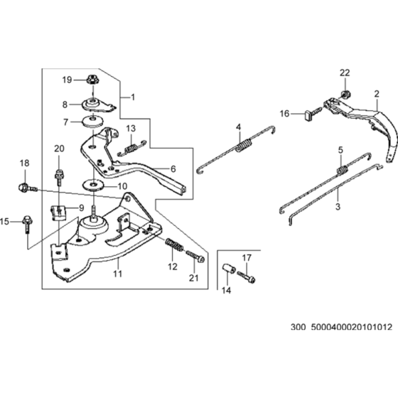 Governor Assembly for Wacker VP1135A 5000630059 (Honda) Rev.104 Forward Plate Compactor