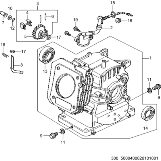 Engine Block Assembly for Wacker VP1135A 5000630059 (Honda) Rev.104 Forward Plate Compactor