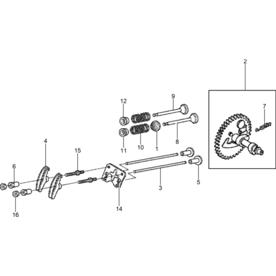 Camshaft Assy for Wacker VP1135A-5100018353 (Honda) Rev.100 Plate Compactors.


