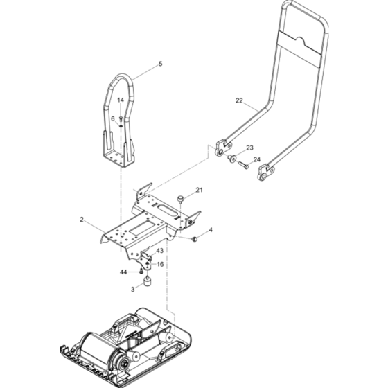 Vibration Plate  Assembly for Wacker VP1340A-5100018349 (Honda) Rev.100 Plate Compactor