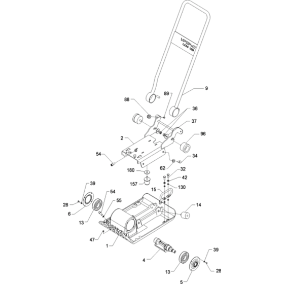 Baseplate/Console Assembly for Wacker VP1340A-5000630057 (Honda) Rev.104 Plate Compactor