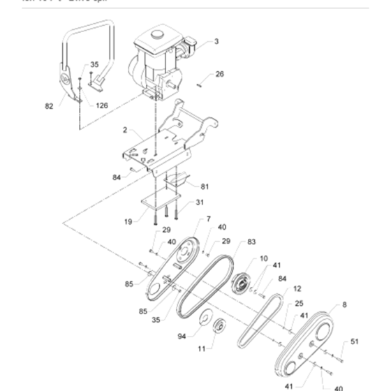 Drive Ass'y for Wacker VP1550-5000630052 Rev.104 Plate Compactor