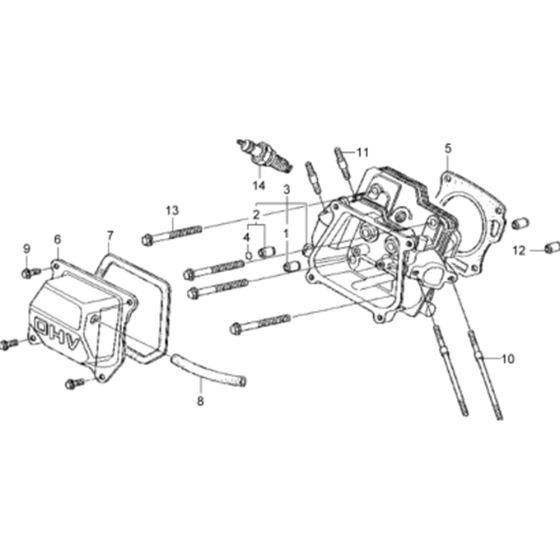 Cylinder Head Assembly for Wacker VP1550A-5000630054 (Honda Engine) Rev.104 Plate Compactor