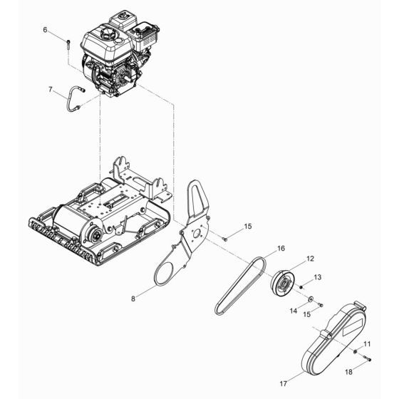 Drive Assembly for Wacker VP2050Aw