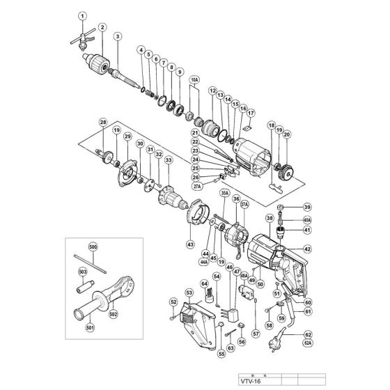 Hikoki VTV16 Main Assembly