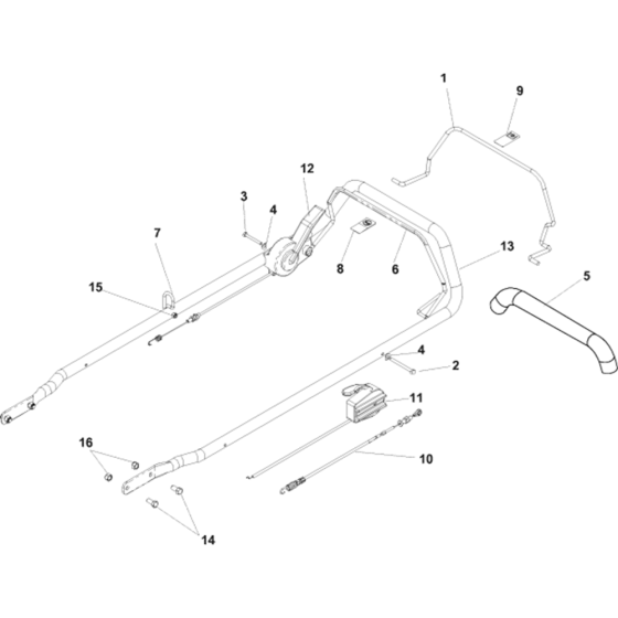 Handle & Controls for Husqvarna W21