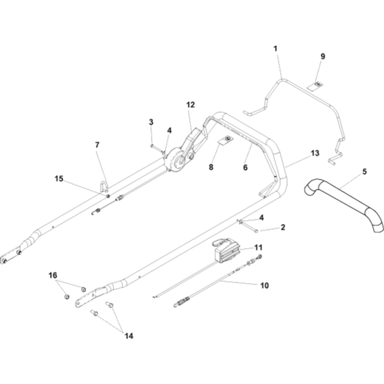 Handle and Controls for Husqvarna