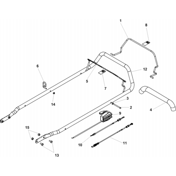 Handle and Controls for Husqvarna W21