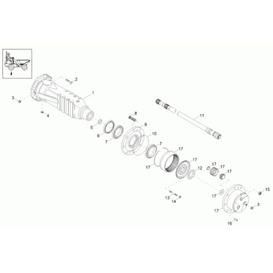 Axle Case & Wheel Hub Assembly