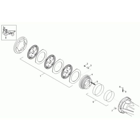 Brake Assembly for Neuson 10001