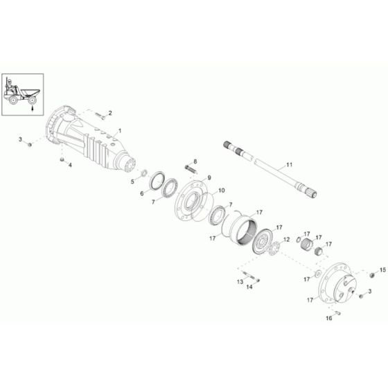 Axle Case & Wheel Hub Assembly
