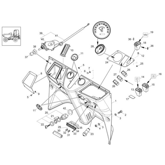Instrument Panel for Wacker 10001