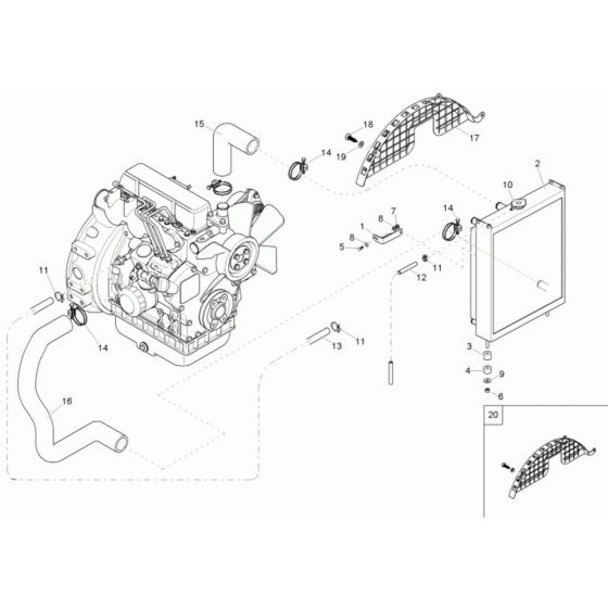 Combi-Cooler for Neuson 1001