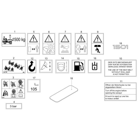 Decals for Neuson 1501 Dumper