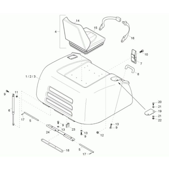 Seat Assembly for Neuson 1501