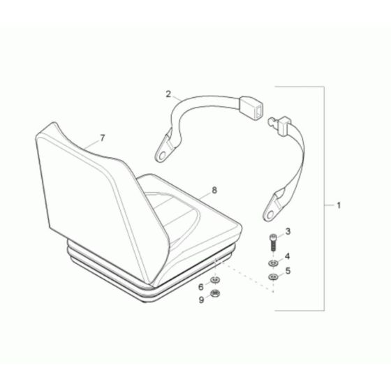 Seat Assembly for Neuson 1601