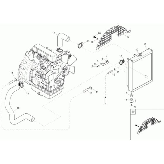 Combi-Cooler for Neuson 1601
