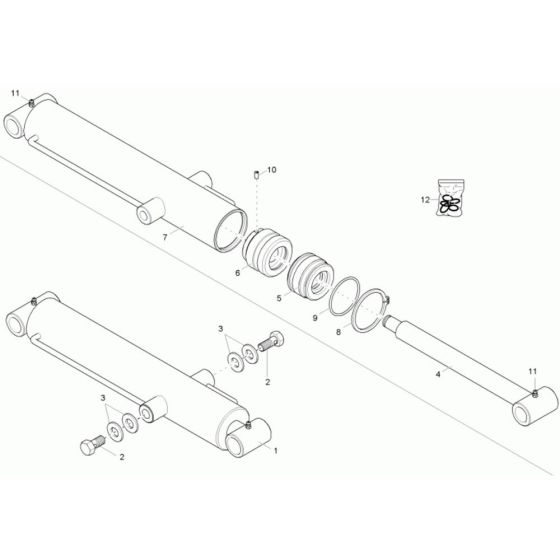 Tilt Ram Assembly for Wacker 1601