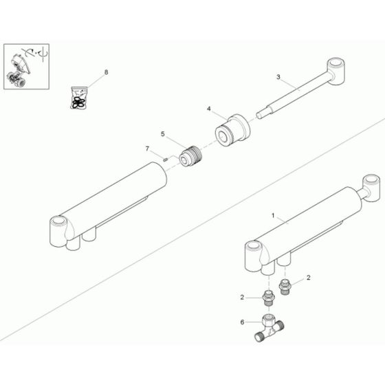 Boom Offset Cylinder Assembly