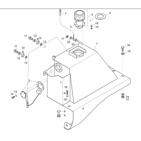 Fuel Tank Assembly for Wacker