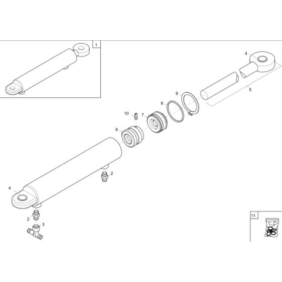 Boom Offset Cylinder Assembly