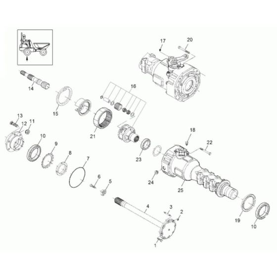 Differential Axle for Neuson 3001