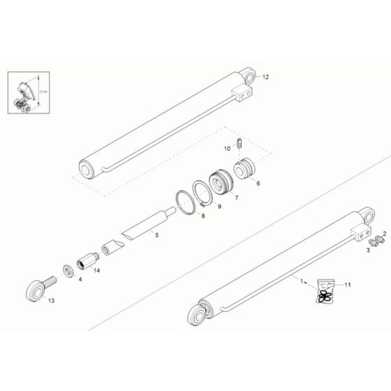 Bucket Tilt Cylinder Assembly