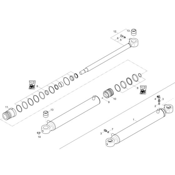 Boom Offset Cylinder Assembly