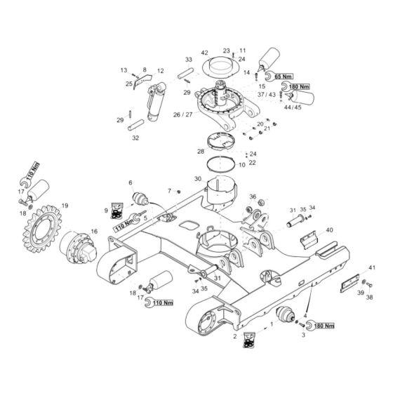 Track Laying Gear Assembly
