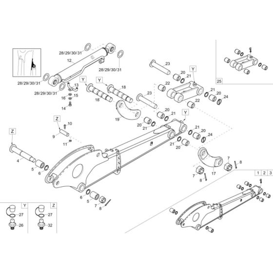 Dipperstick Assembly - Wacker 38Z3
