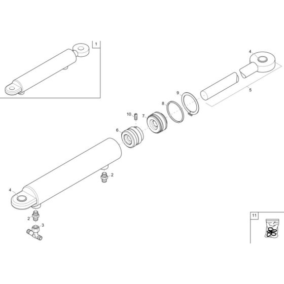 Boom Offset Cylinder Assembly