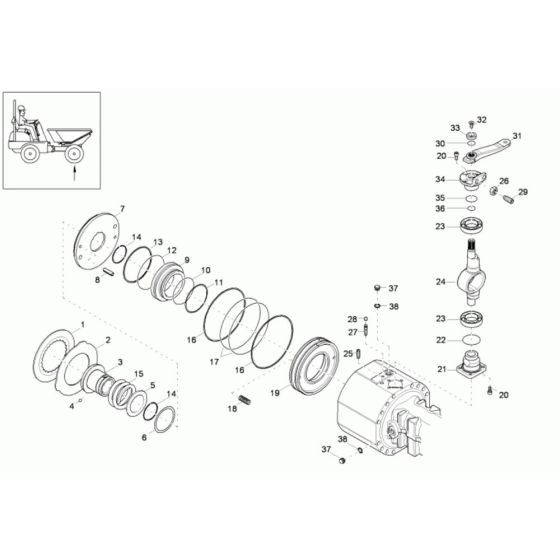 Brake Assembly for Wacker 5001