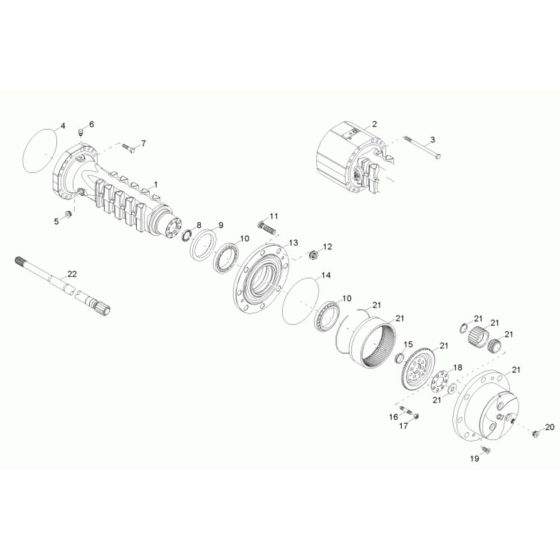 Axle Case & Wheel Hub Assembly