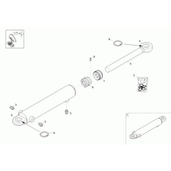 Boom Offset Cylinder Assembly