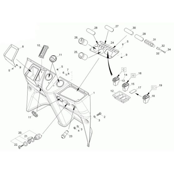 Instrument Panel for Neuson 6001