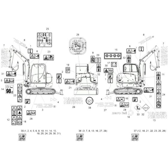 Wacker 75Z3 Decals