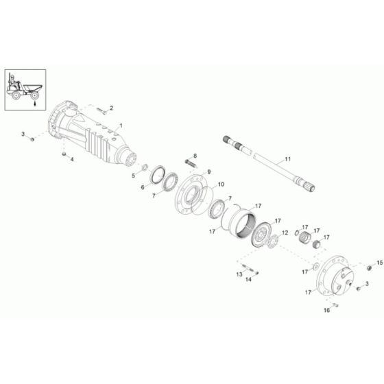 Axle Case & Wheel Hub Assembly