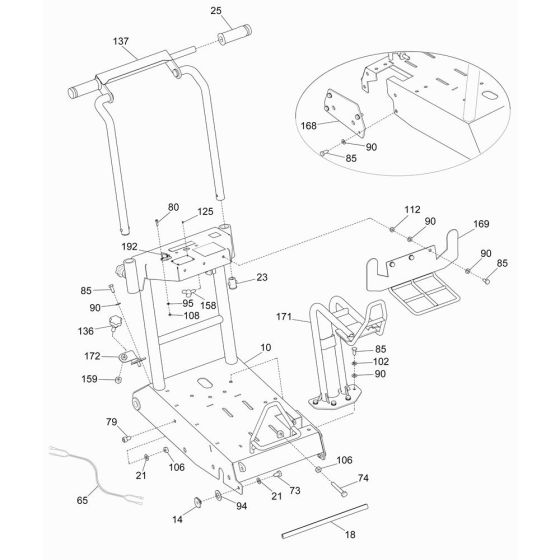 Frame Assembly for Wacker BFS 1214