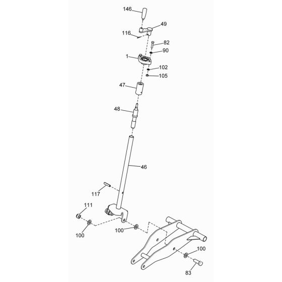 Crank Assembly for Wacker BFS 1214