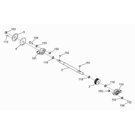 Shaft Assembly for Wacker BFS 1214
